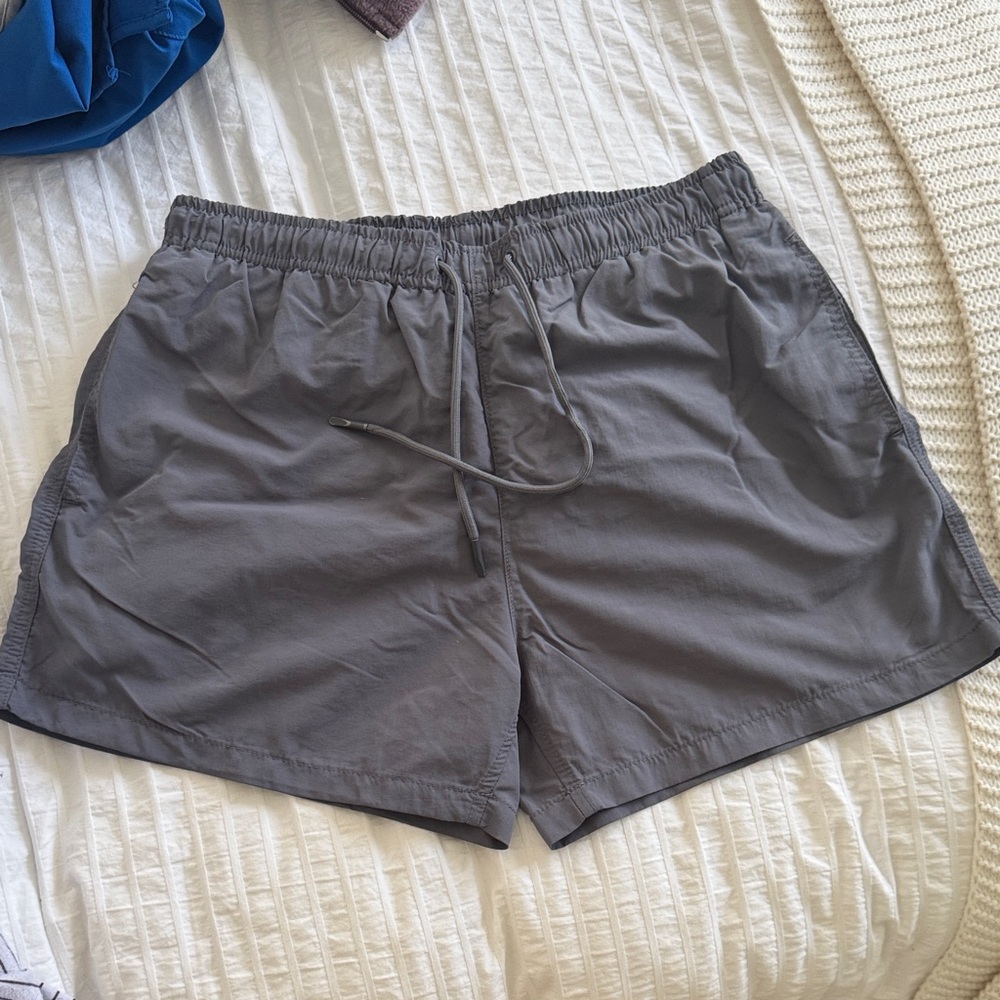 Zara Charcoal Elastic Waist Shorts